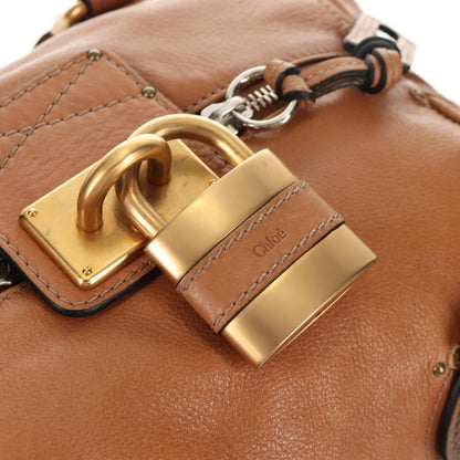 Chloe Paddington Lock Handbag Leather, BROWN, LEATHER, Shoulder bag