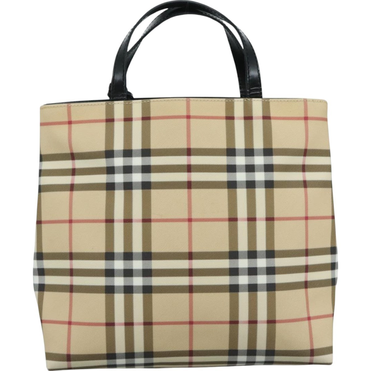 Burberry Top Handle Tote Nova Check Canvas, BEIGE, CANVAS, Tote bag