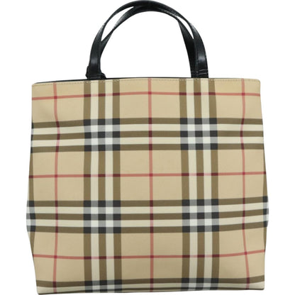 Burberry Top Handle Tote Nova Check Canvas, BEIGE, CANVAS, Tote bag