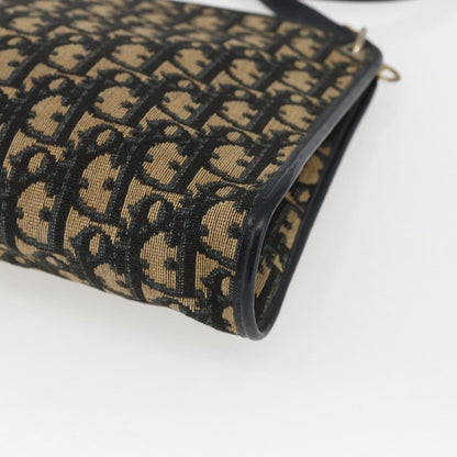 Christian Dior Vintage Trotter Shoulder Bag Canvas, NAVY, CANVAS, Shoulder bag