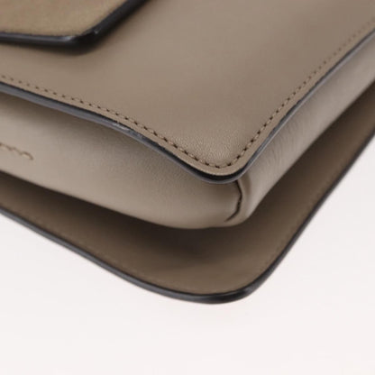 Chloe Faye Shoulder Bag Leather and Suede, BEIGE, SUEDE, Shoulder bag