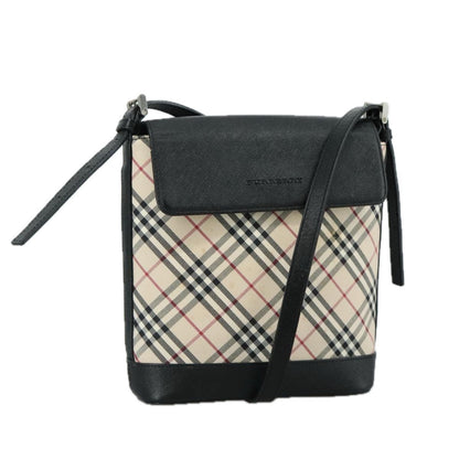 Burberry Nova check Shoulder bag Canvas, BEIGE, CANVAS, Shoulder bag