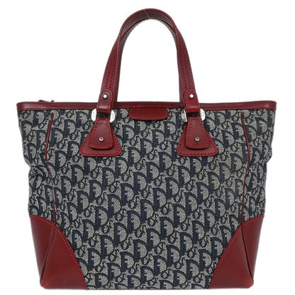 Christian Dior Vintage Trotter Zip Tote Diorissimo Canvas, NAVY, CANVAS, Tote bag