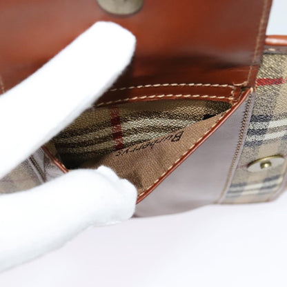 Burberry Nova check Pochette Canvas, BEIGE, CANVAS, Clutche & pouche