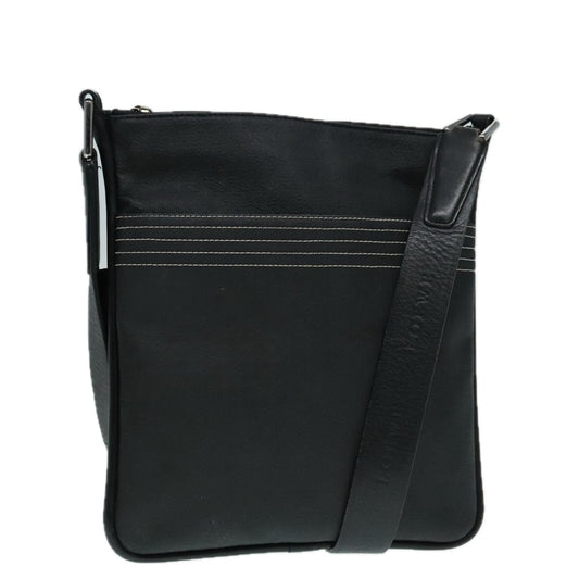 Loewe Anagram Shoulder Bag Leather, BLACK, LEATHER, Shoulder bag