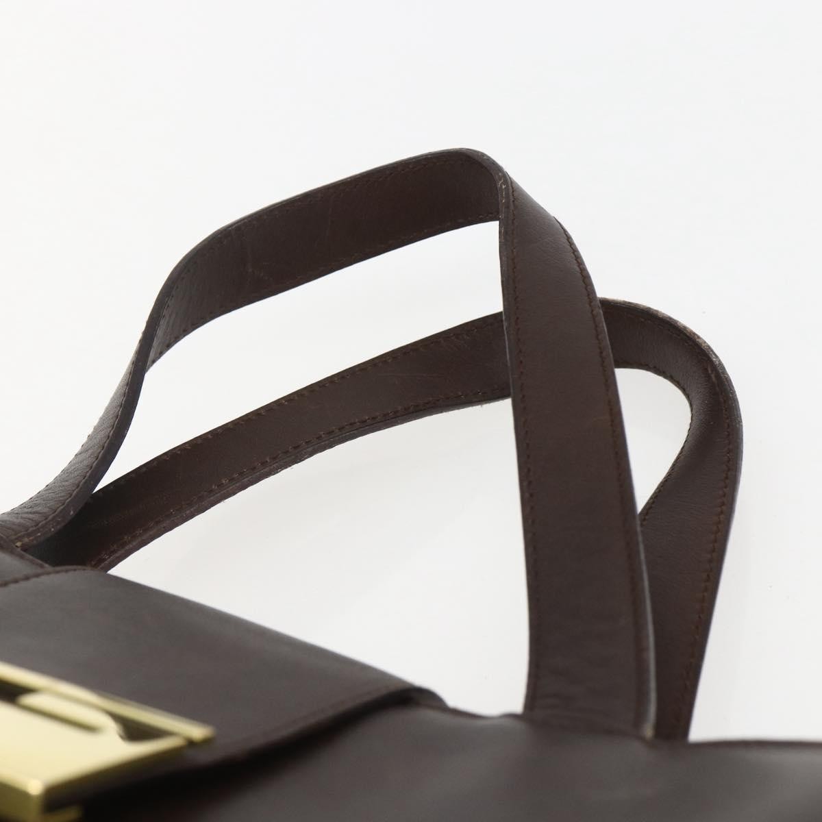 Gucci Vintage Handbag Leather, BROWN, LEATHER, Handbag