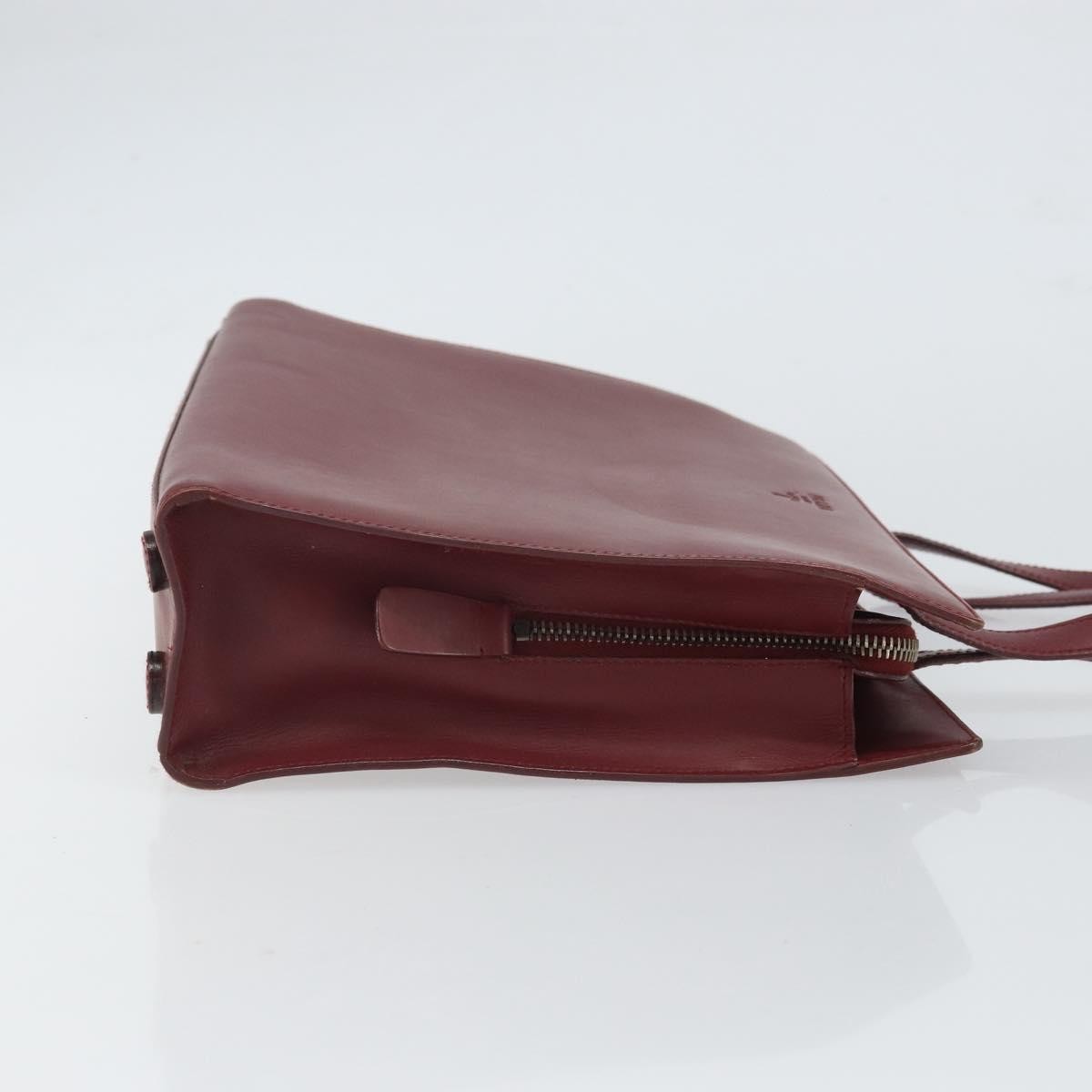 Prada Vintage Handbag Leather, BURGUNDY, LEATHER, Handbag