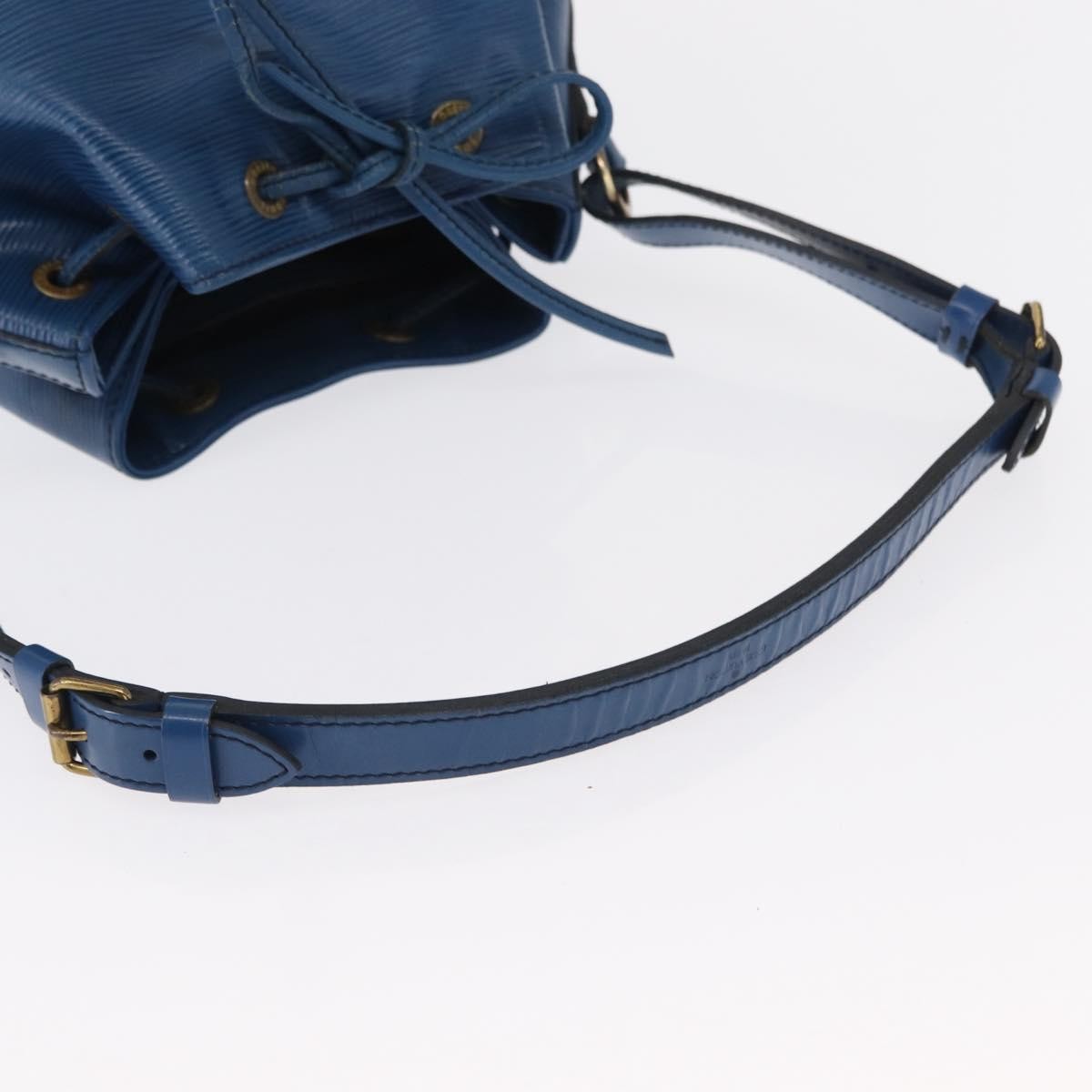 Louis Vuitton Petit Noe Handbag Epi Leather, BLUE, LEATHER, Shoulder bag