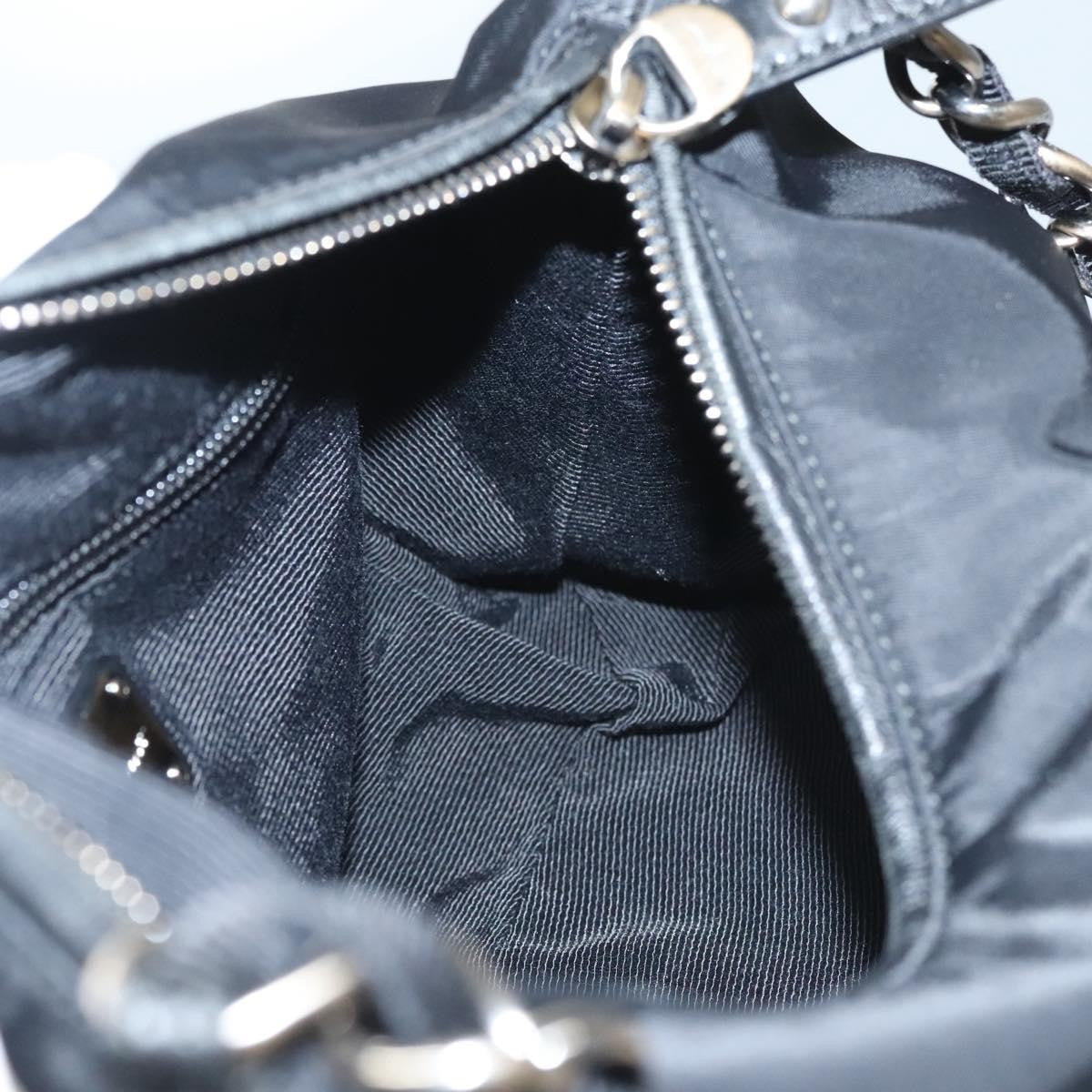 Salvatore Ferragamo Vala Shoulder Bag Nylon, BLACK, NYLON, Shoulder bag