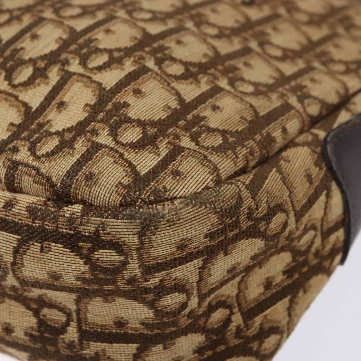 Christian Dior Vintage Trotter Shoulder Bag Canvas, BROWN, CANVAS, Shoulder bag