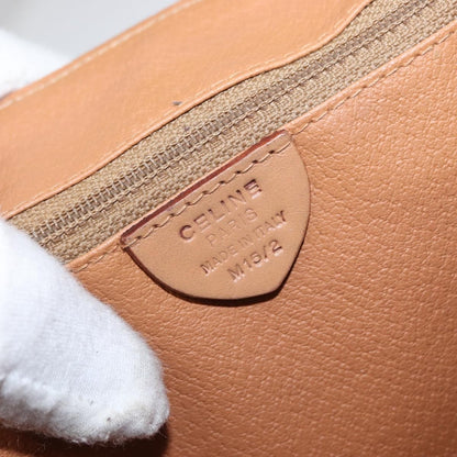 Celine Vintage Macadam Backpack Canvas and Leather, BROWN, CANVAS, Backpack