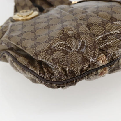 Gucci Hysteria Convertible Top Handle Bag GG Coated Canvas, BEIGE, CANVAS, Handbag