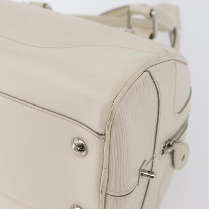 Louis Vuitton Montaigne Bowling Bag Epi Leather, WHITE, LEATHER, Handbag