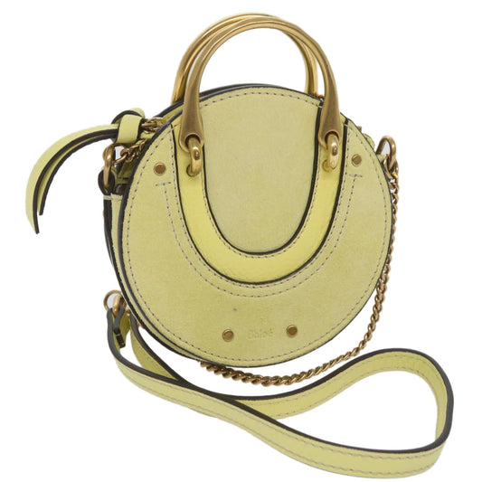 Chloe Pixie Crossbody Bag Leather and Suede, YELLOW, SUEDE, Crossbody bag