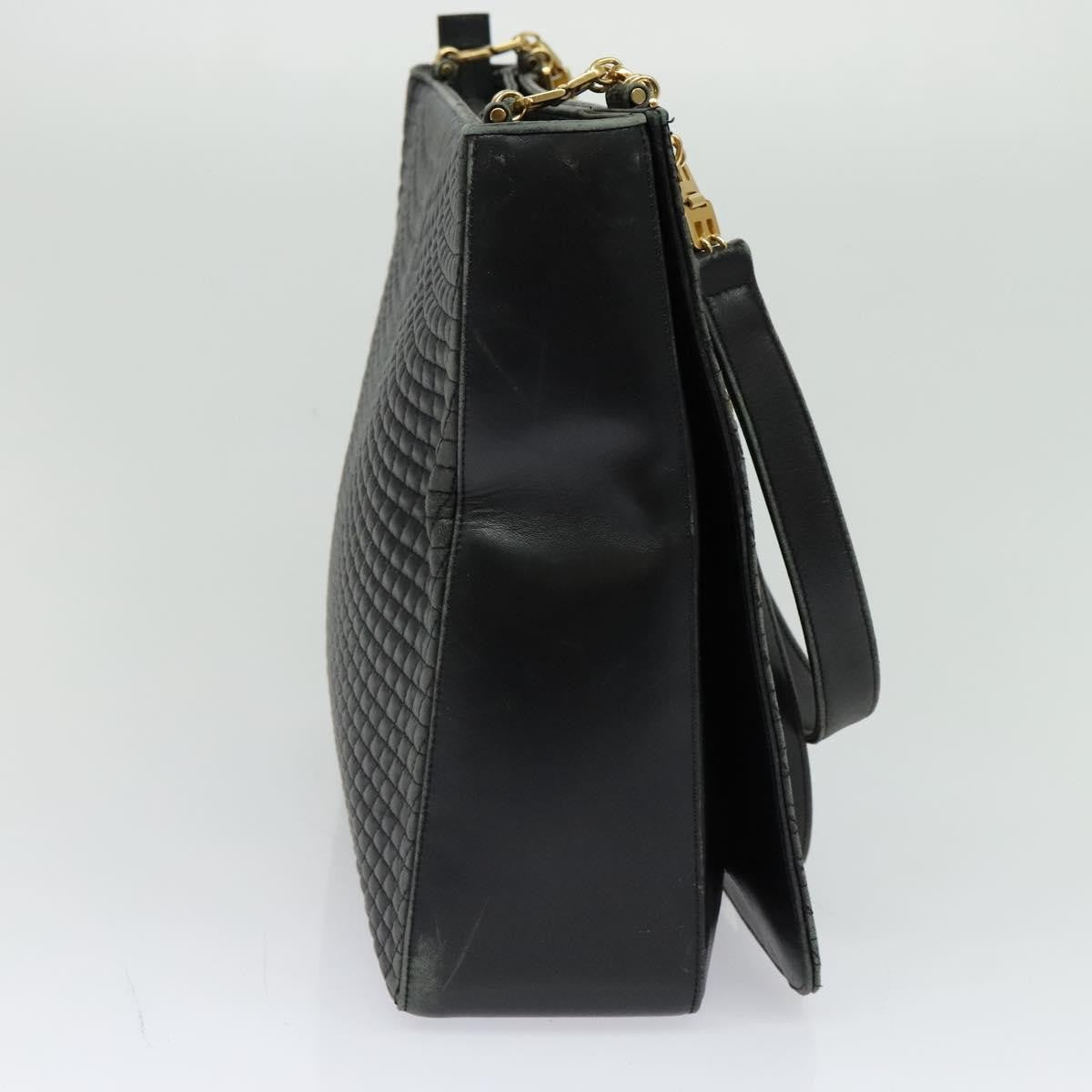 Bally Vintage Shoulder Bag Quilted leather, BLACK, LEATHER, Shoulder bag