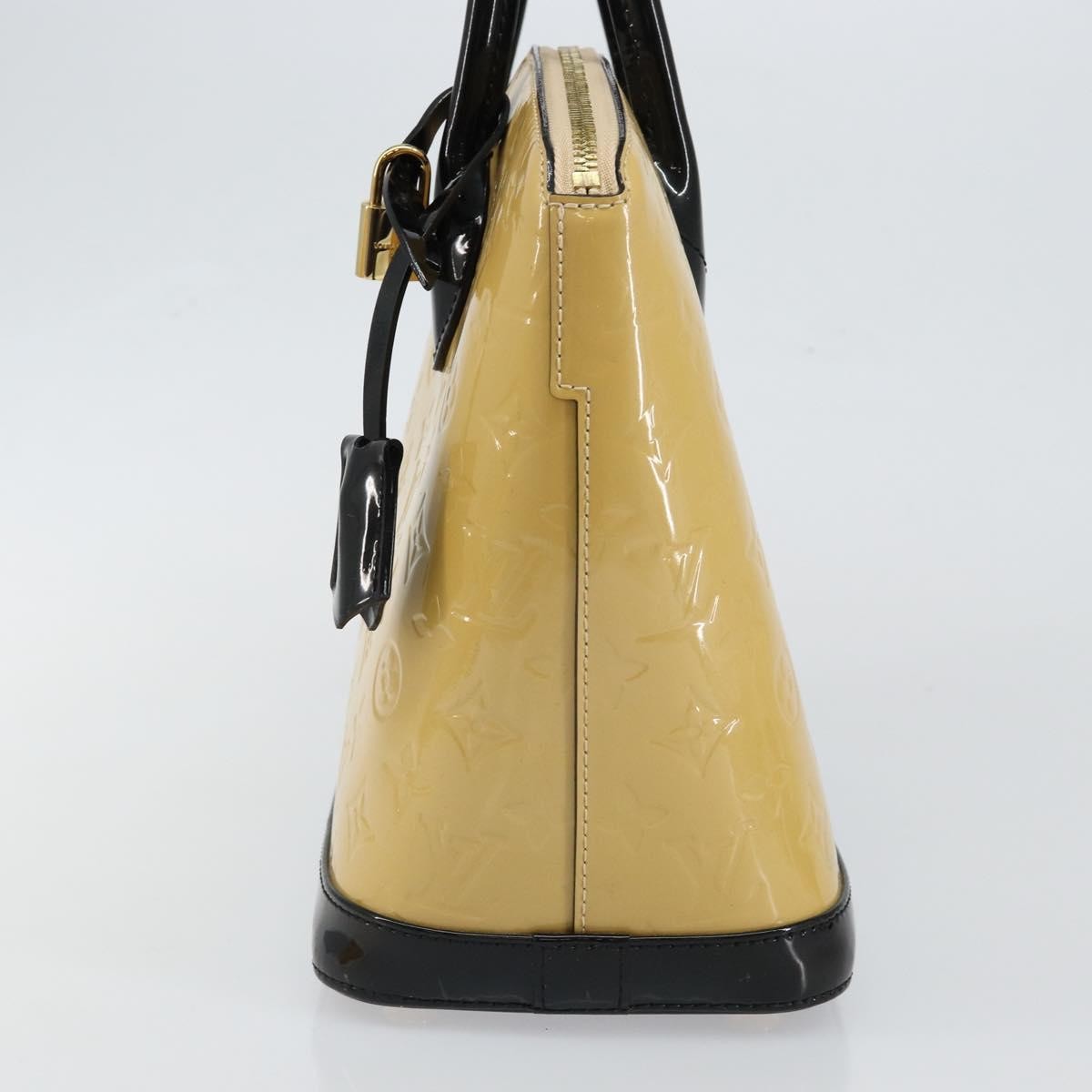 Louis Vuitton Lockit Handbag Monogram Vernis, BEIGE, PATENT_LEATHER, Tote bag