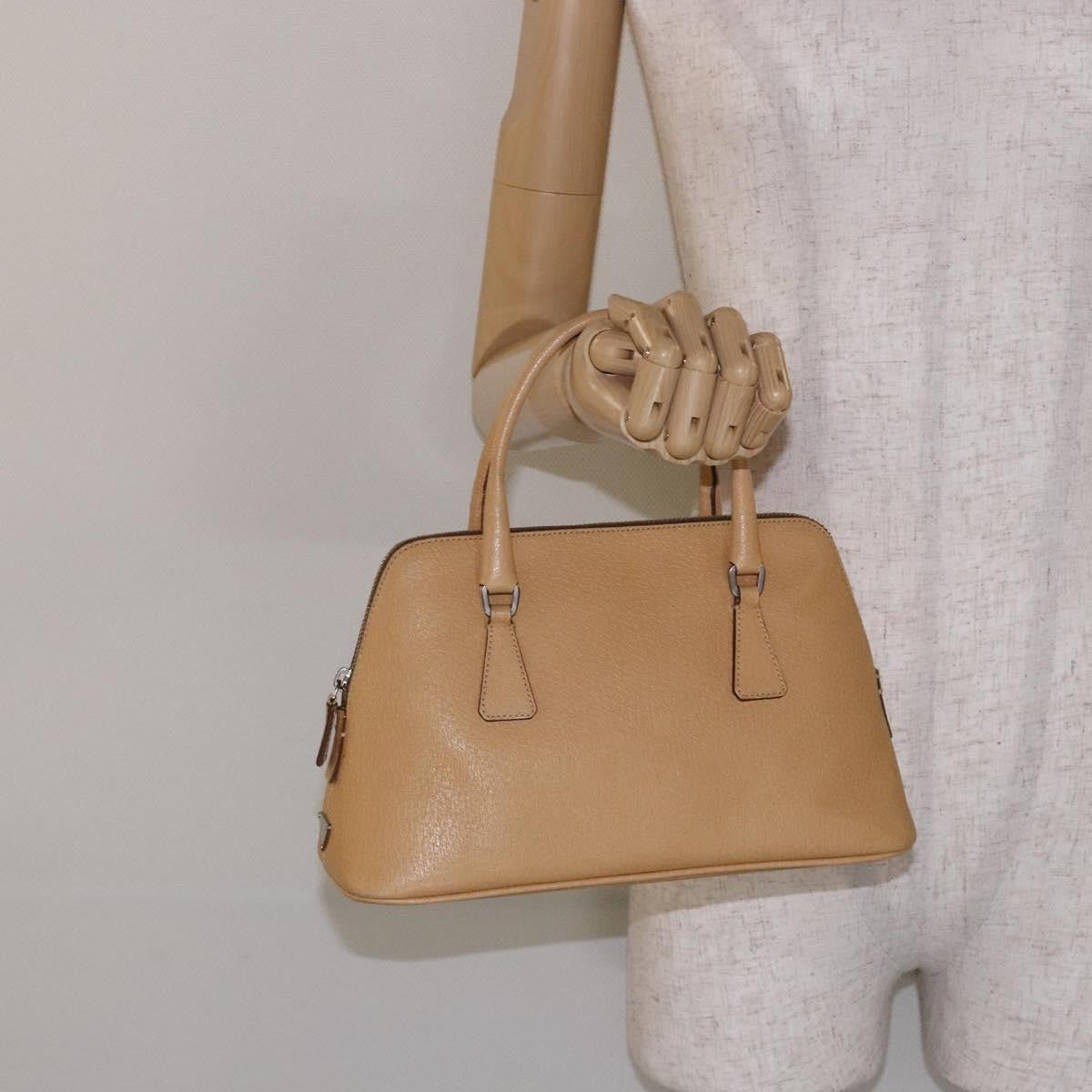 Prada Cuir Promenade Bag Saffiano Leather, BEIGE, LEATHER, Handbag