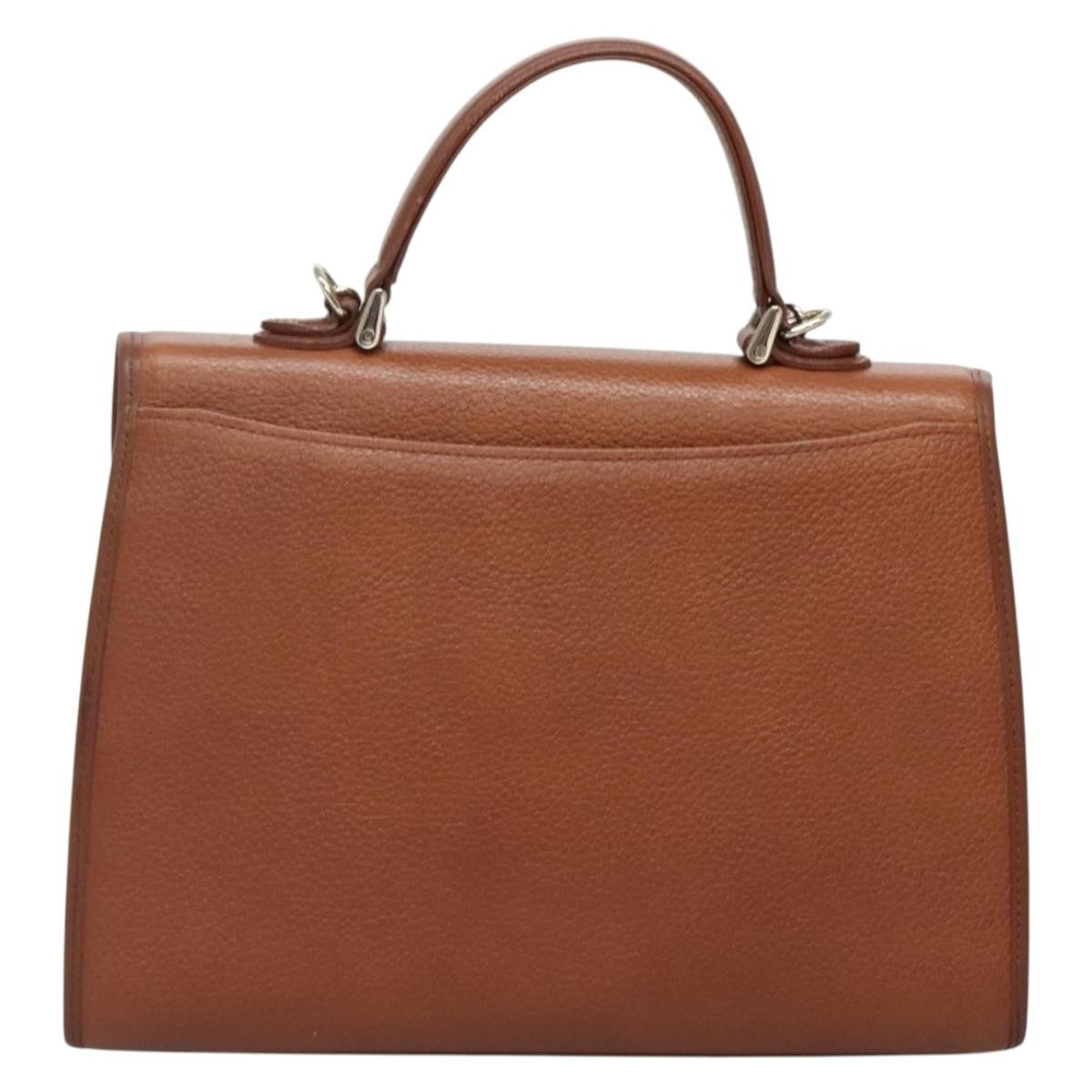 Burberry Vintage Handbag Leather, BROWN, LEATHER, Handbag