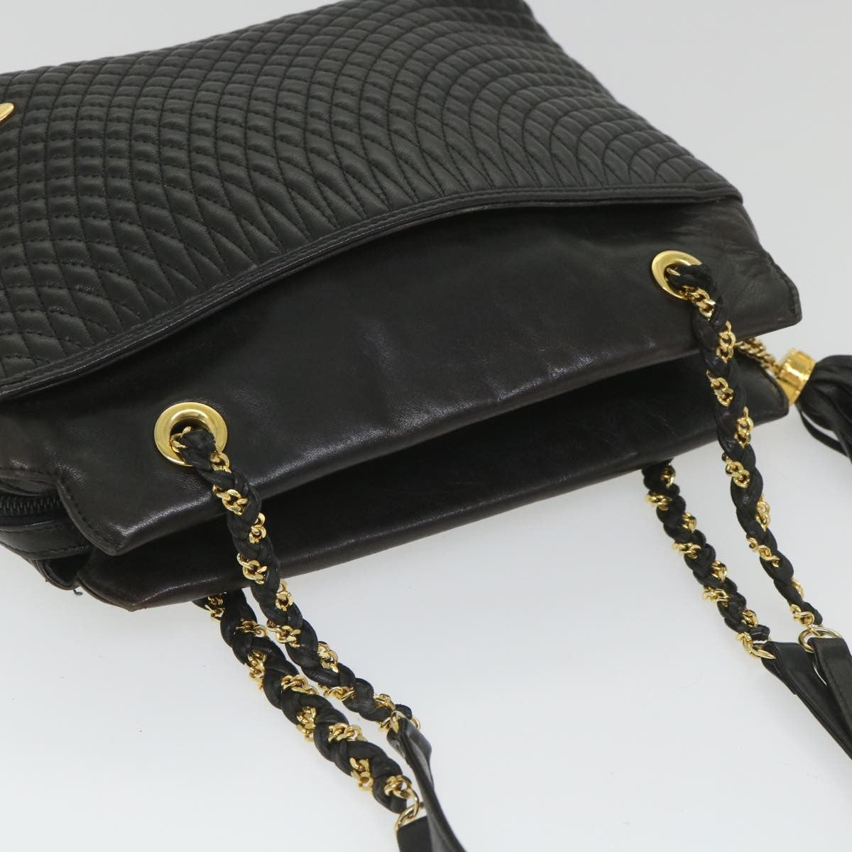 Bally Vintage Shoulder Bag Quilted leather, BLACK, LEATHER, Shoulder bag