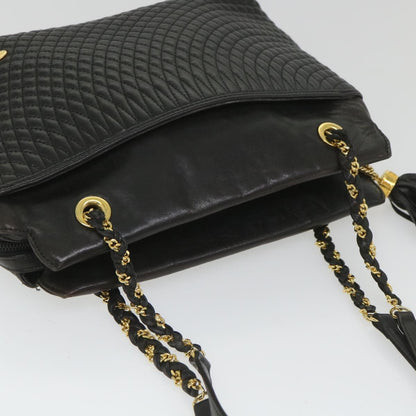 Bally Vintage Shoulder Bag Quilted leather, BLACK, LEATHER, Shoulder bag