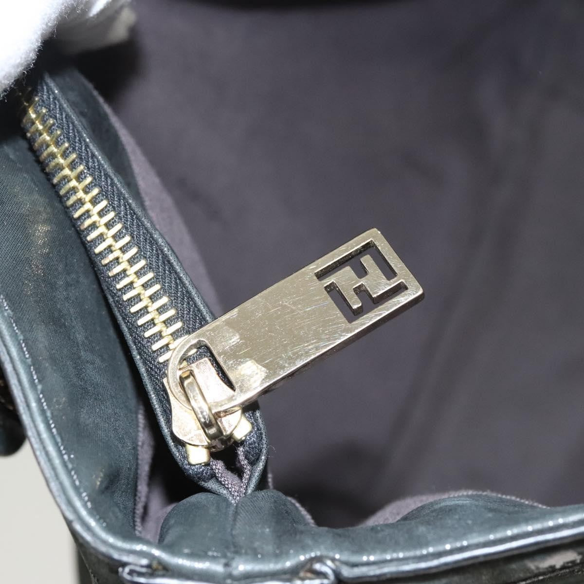 Fendi Vintage Convertible Tote Leather, BLACK, LEATHER, Tote bag