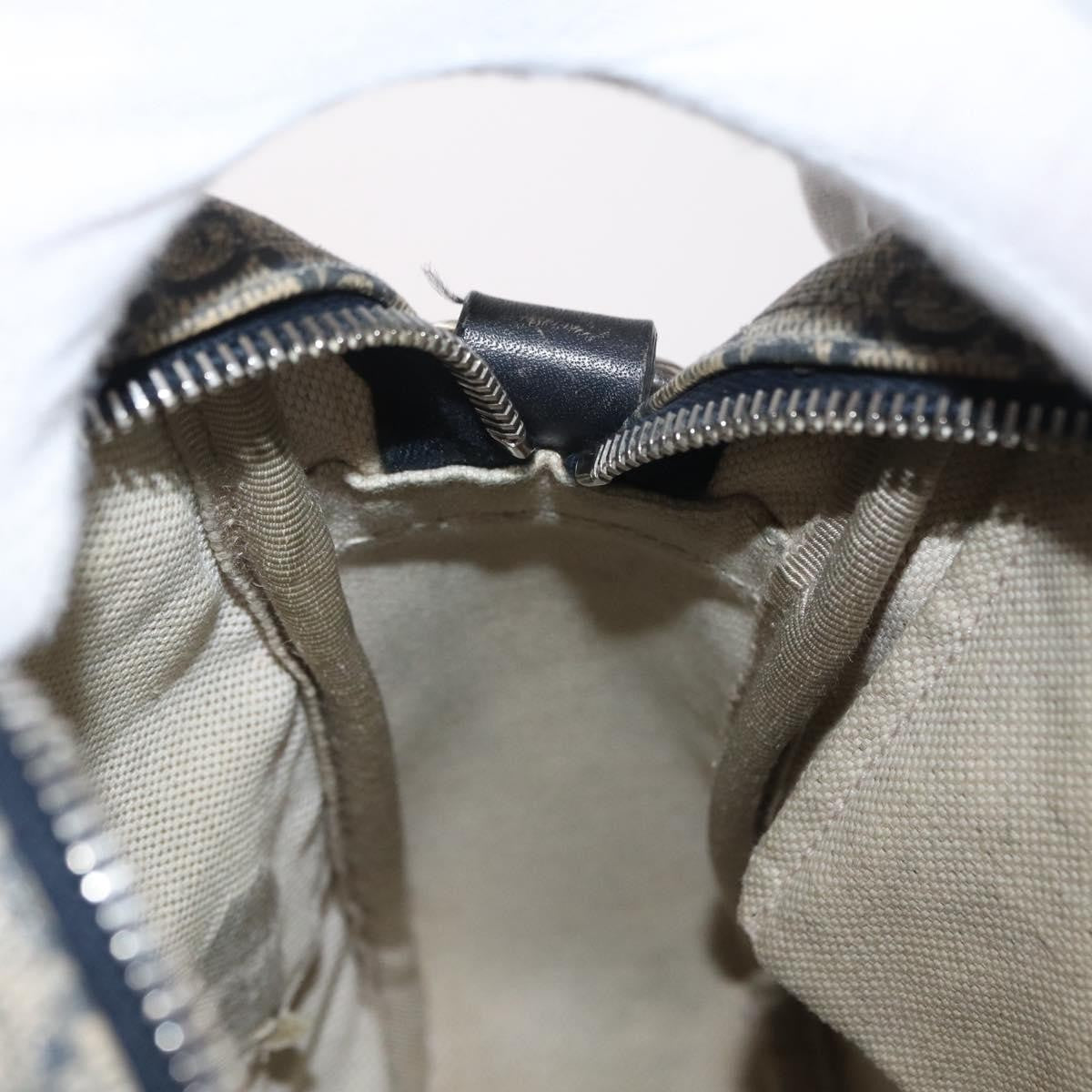 Gucci Front Zip Messenger GG Coated Canvas, NAVY, CANVAS, Shoulder bag