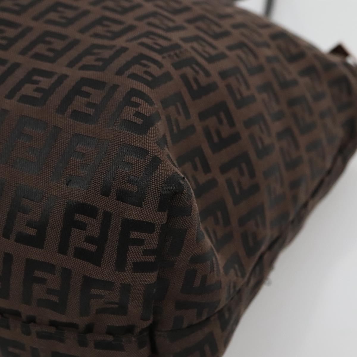 Fendi Roll Tote Zucca Canvas, BROWN, CANVAS, Tote bag