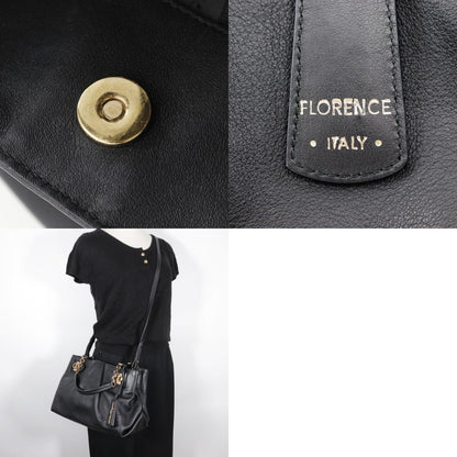 Salvatore Ferragamo W Chain Tote Leather, BLACK, LEATHER, Tote bag