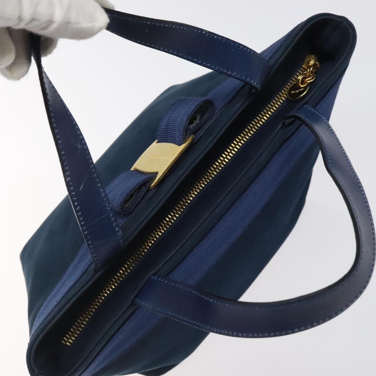 Salvatore Ferragamo Vala Handbag Suede, BLUE, SUEDE, Handbag