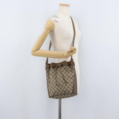 Gucci Drawstring Bucket Bag GG Canvas, BEIGE, CANVAS, Shoulder bag