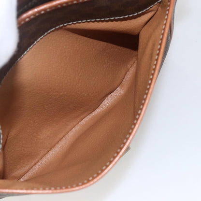 Celine Macadam Shoulder Bag PVC Leather, BROWN, PVC, Shoulder bag