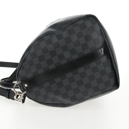Louis Vuitton Keepall Bandouliere Bag Limited Edition Damier Graphite LV League, BLACK, CANVAS, Travel bag