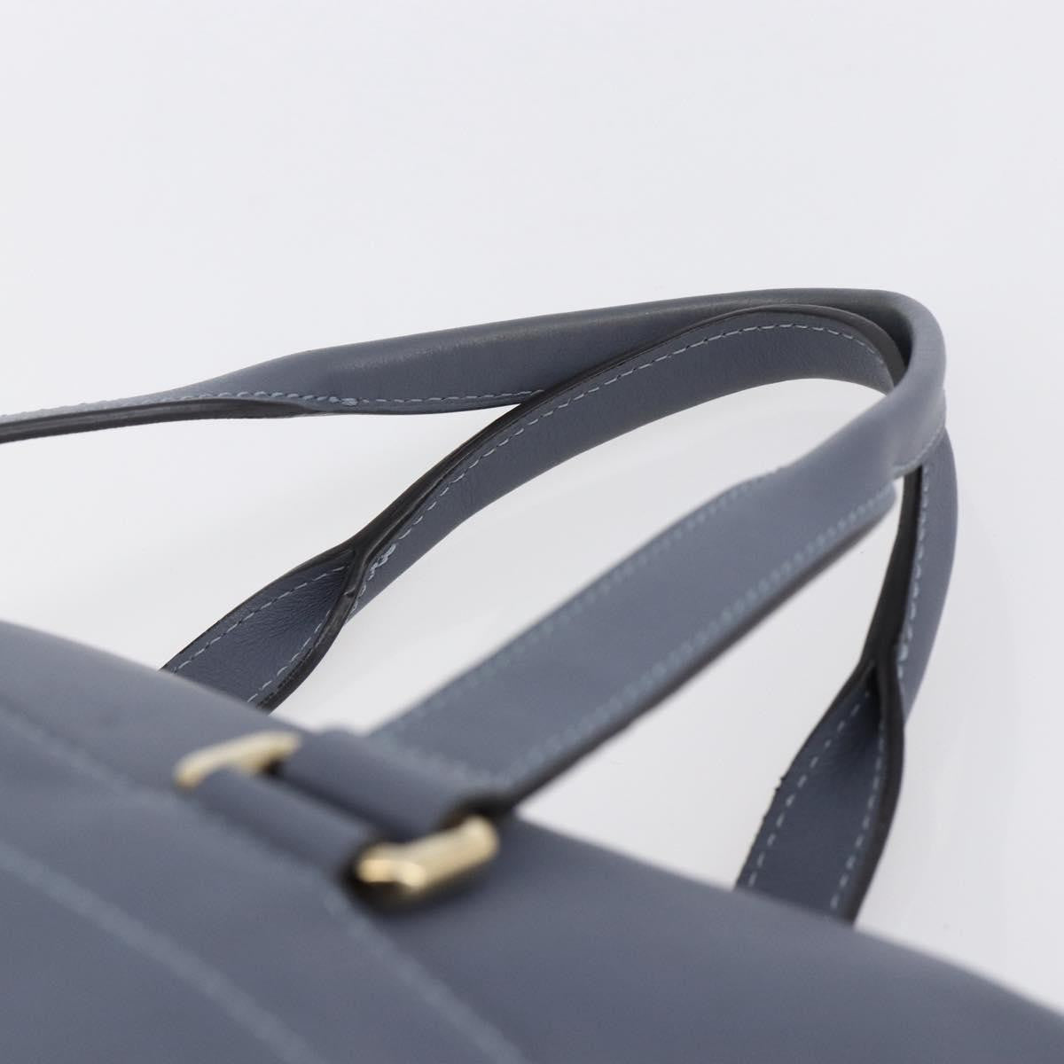 Loewe Anagram handbag Leather, BLUE, LEATHER, Handbag