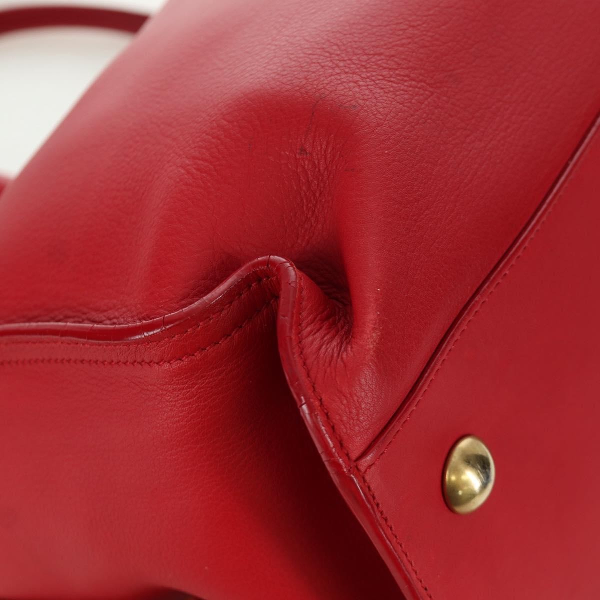 Saint Laurent Classic Y Cabas Leather, RED, LEATHER, Handbag