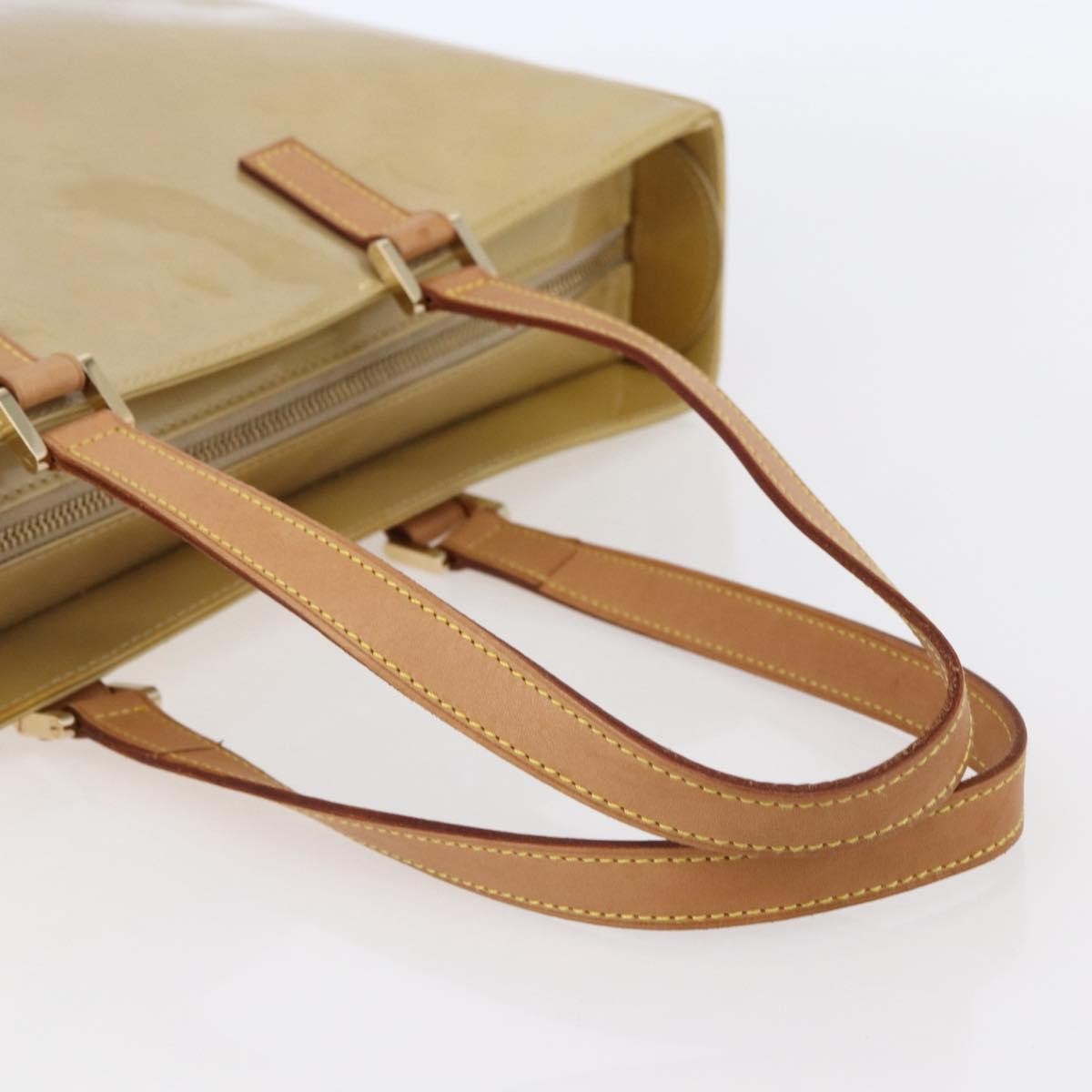 Louis Vuitton Columbus Handbag Monogram Vernis, BEIGE, PATENT_LEATHER, Tote bag