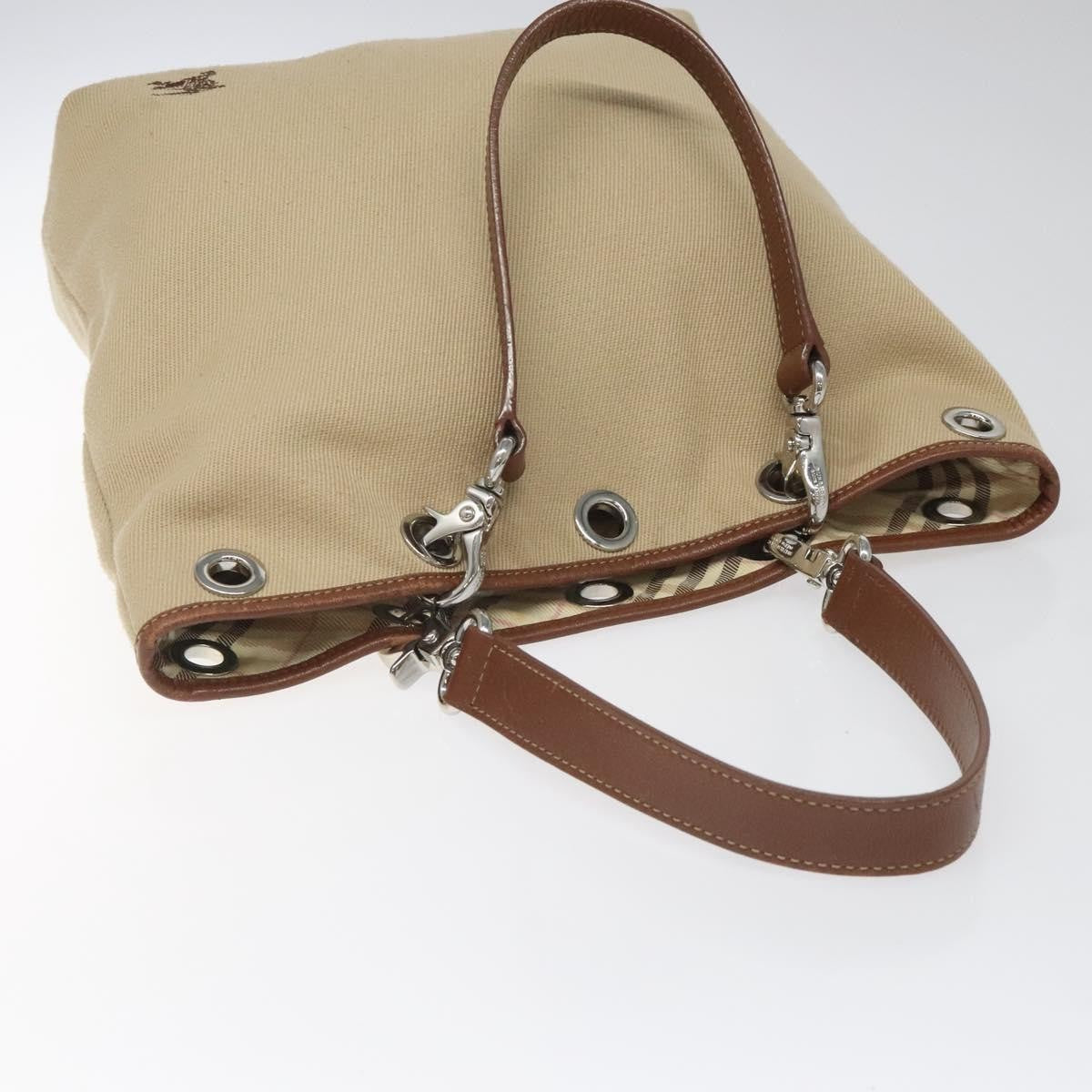 Burberry Nova Check Tote Canvas and Leather, BEIGE, CANVAS, Tote bag