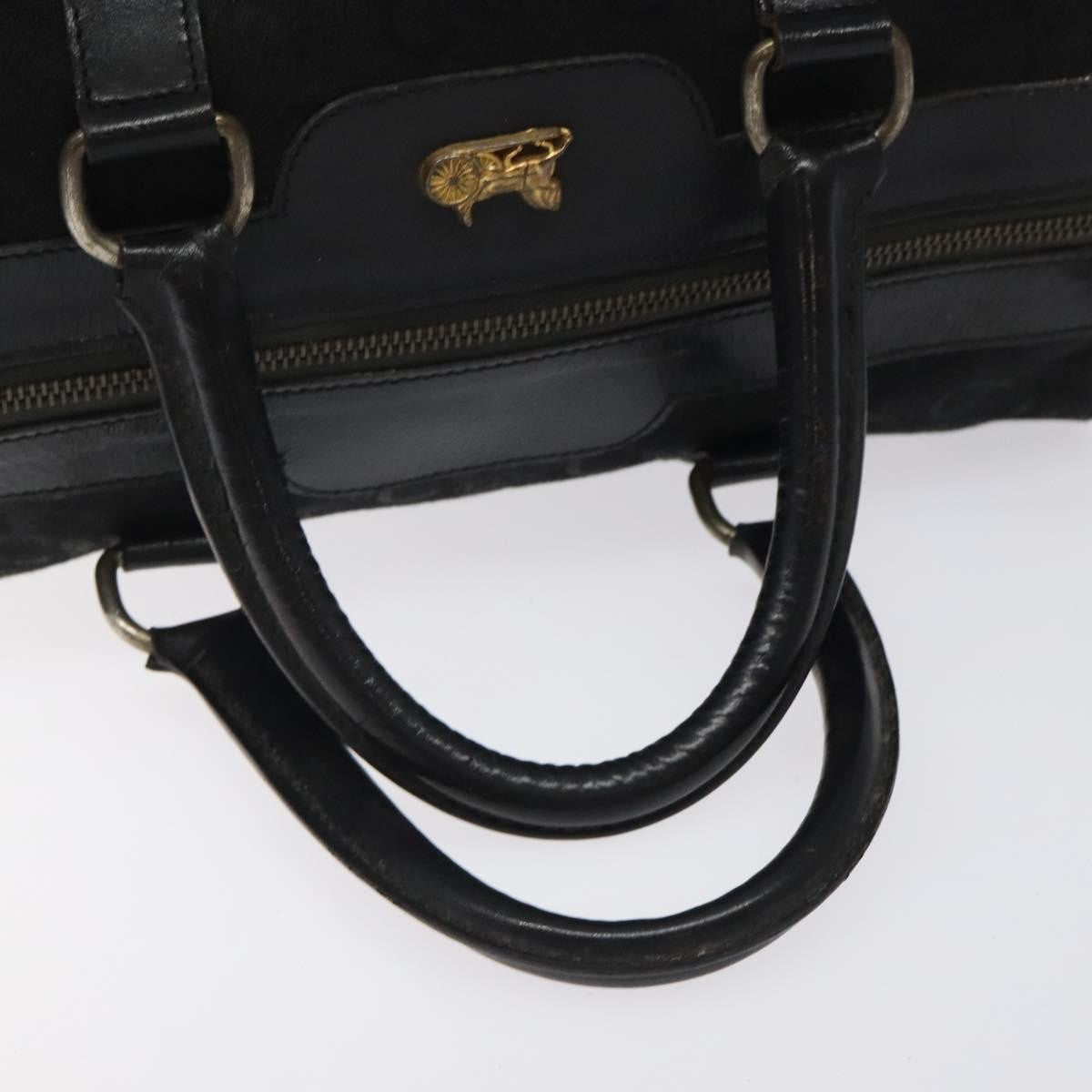 Celine C Sulky Handbag Canvas, BLACK, CANVAS, Handbag