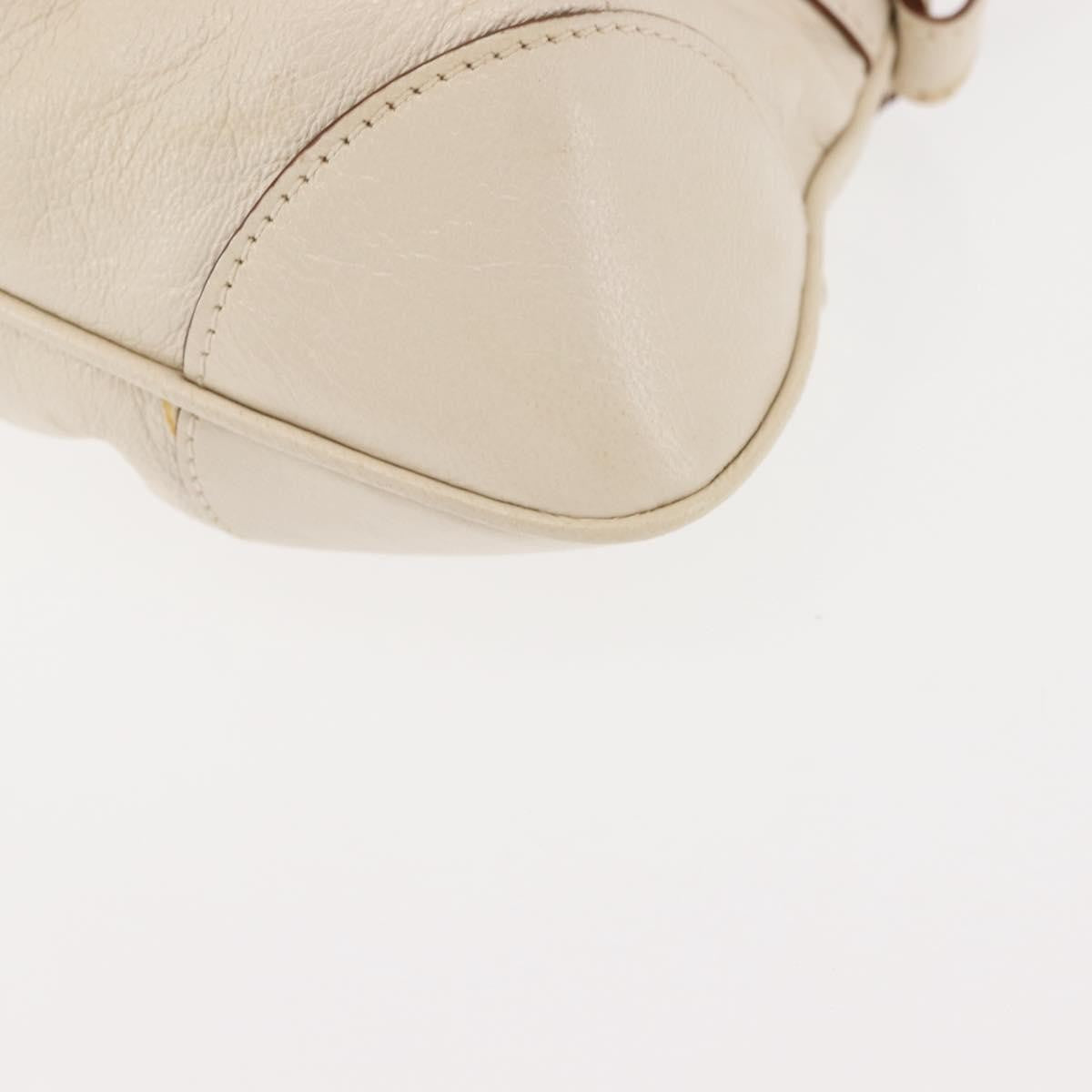 Salvatore Ferragamo Marisa Satchel Leather, WHITE, LEATHER, Handbag