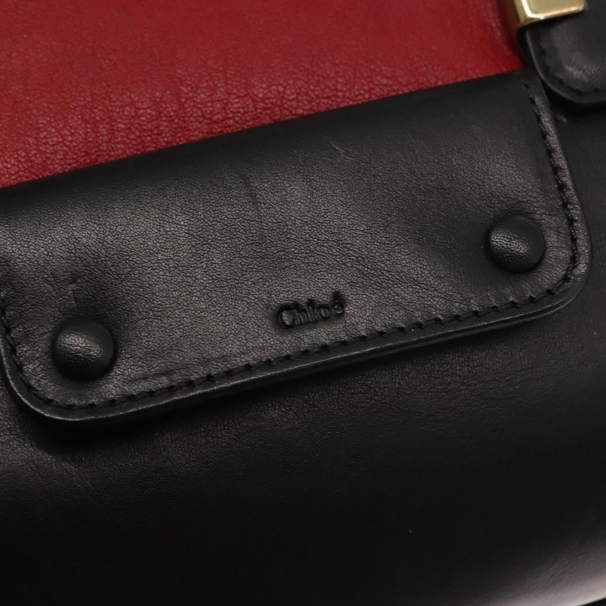 Chloe Alice Satchel Leather, RED, LEATHER, Handbag