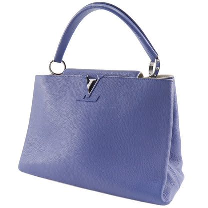 Louis Vuitton Capucines Bag Leather, BLUE, LEATHER, Handbag