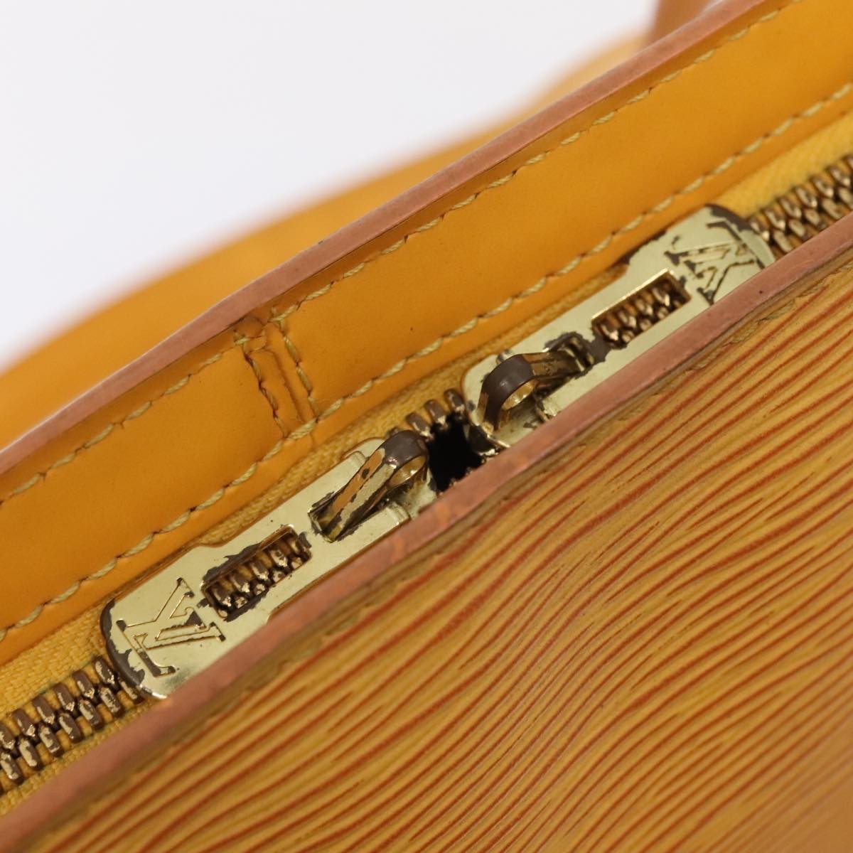 Louis Vuitton Lussac Handbag Epi Leather, YELLOW, LEATHER, Handbag