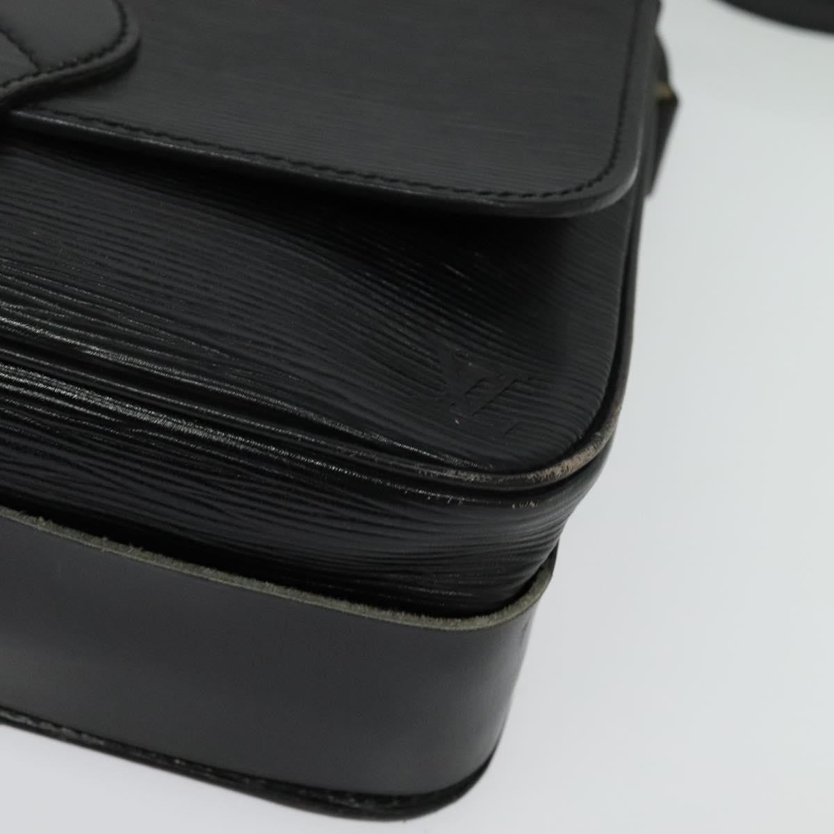 Louis Vuitton Cartouchiere Handbag Epi Leather, BLACK, LEATHER, Handbag