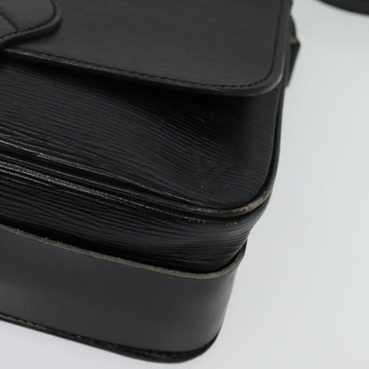 Louis Vuitton Cartouchiere Handbag Epi Leather, BLACK, LEATHER, Handbag