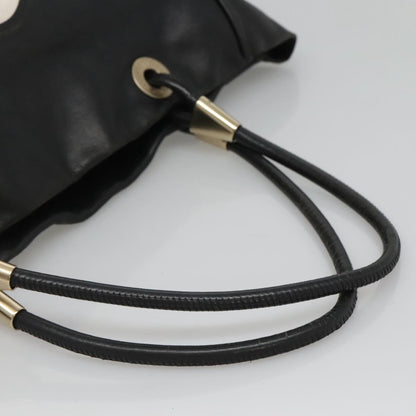 Chanel Camellia Tote Leather, BLACK, LEATHER, Tote bag