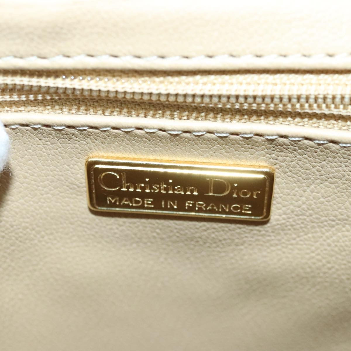 Christian Dior Vintage CD Handbag Leather, BROWN, LEATHER, Handbag