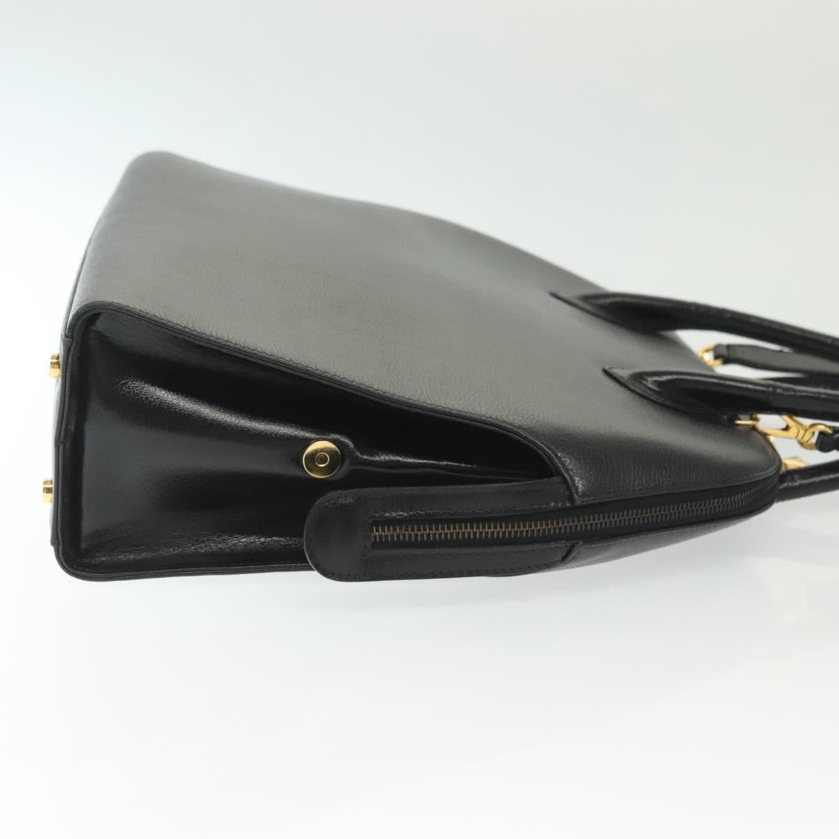 Salvatore Ferragamo Convertible Dome Gancini Leather, BLACK, LEATHER, Handbag
