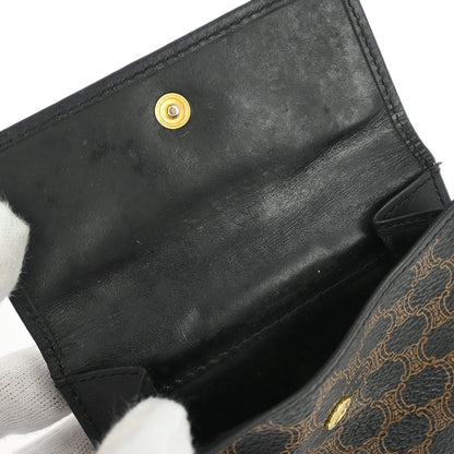Celine Vintage Bifold Wallet Macadam Coated Canvas, BLACK, PVC, Wallets