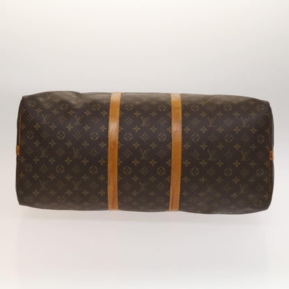 Louis Vuitton Keepall Bandouliere Bag Monogram Canvas, BROWN, CANVAS, Travel bag