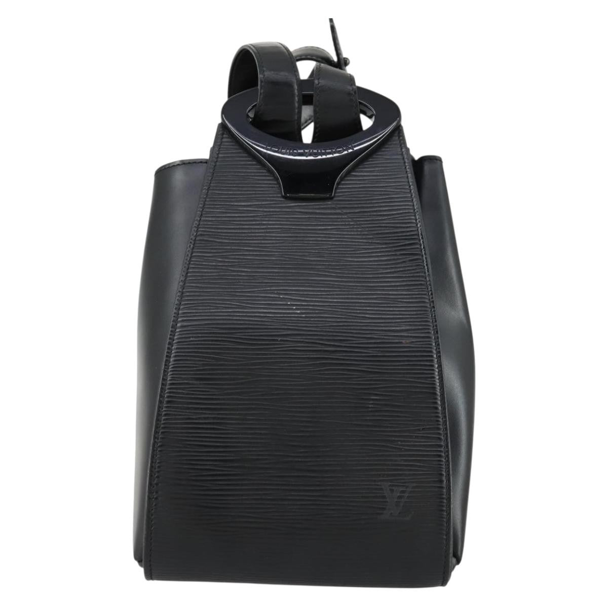 Louis Vuitton Minuit Handbag Epi Leather, BLACK, LEATHER, Shoulder bag