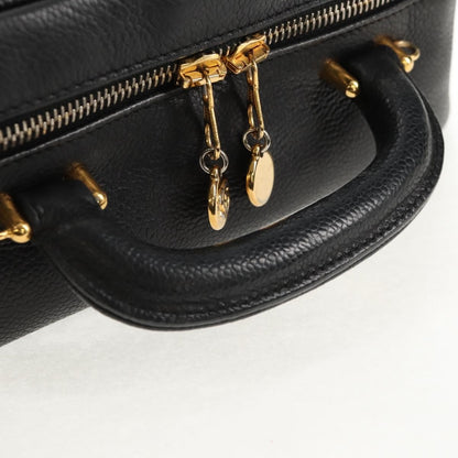 Chanel Vintage Timeless Zip Around Vanity Case Caviar, Black, Leather, Clutch